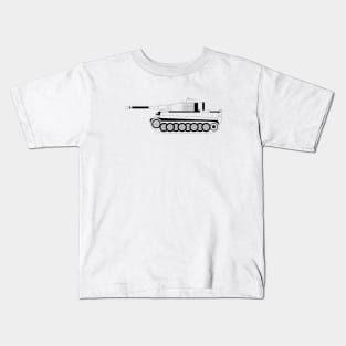 Tiger I Tank Black Outline Kids T-Shirt